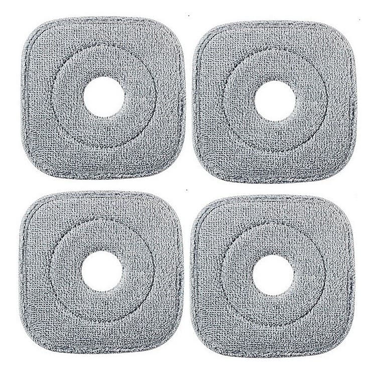 2/4 Pcs Auto Wash Spin Mop Pano De Substituição circular De Microfibra Limpeza Doméstica Para Esfregão Plano