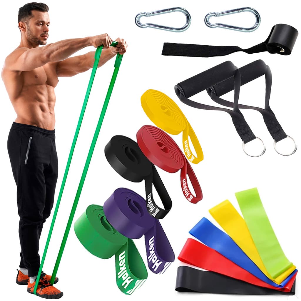 Kit 14 Itens Super Band Elastico Extensor Mini Band Treino