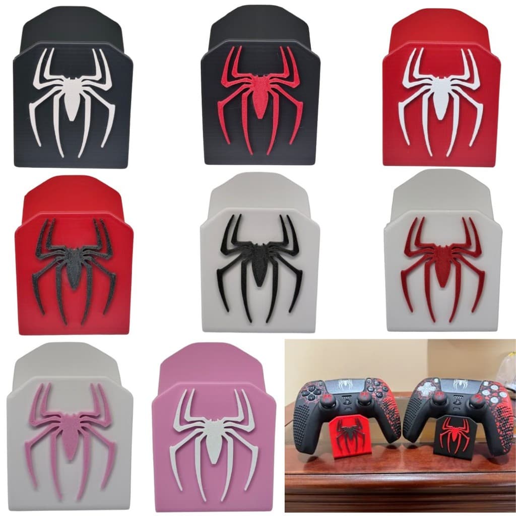 3D-002 - Suporte Base Expositor Controle Gamer Jogo Homem-Aranha Spider-Man PS5 PS4 Xbox Geek Setup