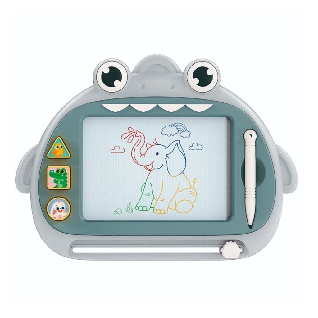 Lousa Mágica Tubarão Zippy com Carimbos Divertidos Escreve e Apaga Fofo Infantil Desenho Portátil