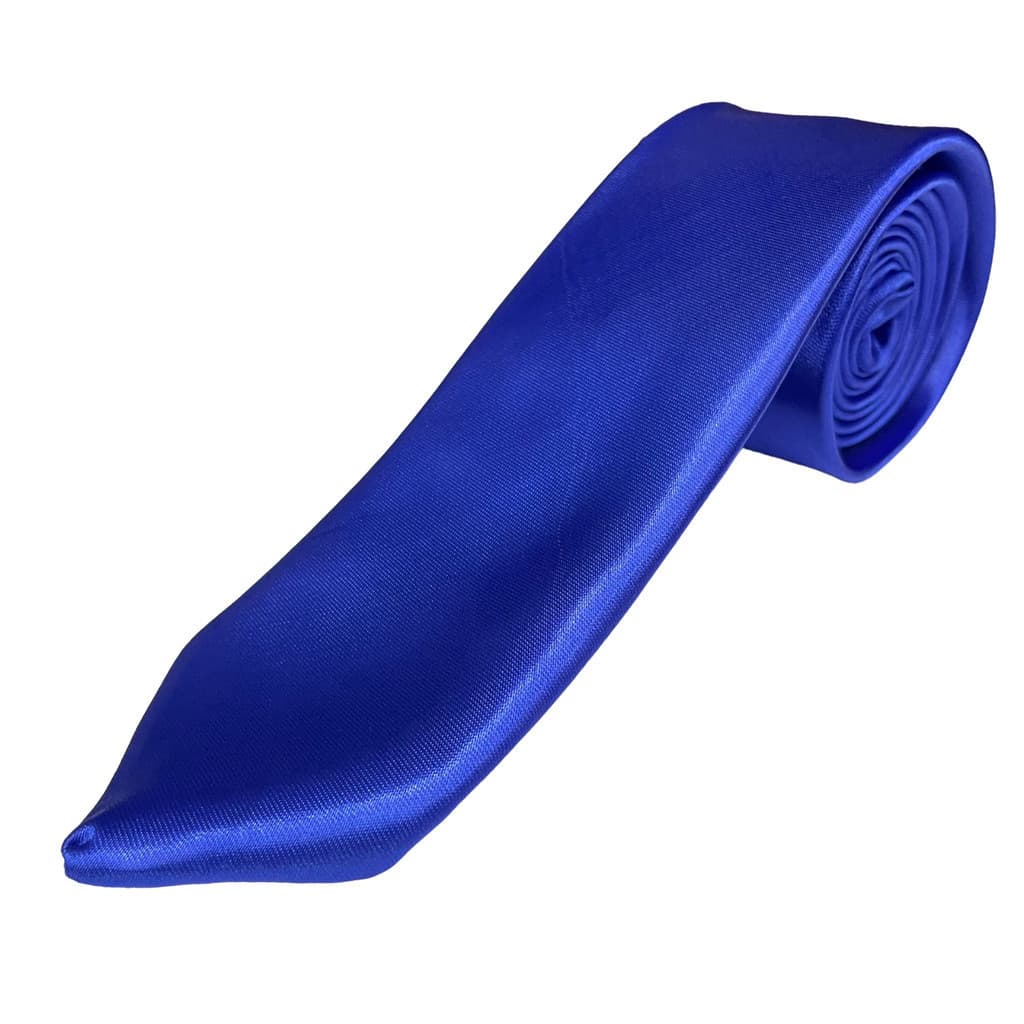 KIT COM 2 GRAVATAS AZUL ROYAL CETIM, CASAMENTOS, PADRINHOS, CONGRESSO E EVENTOS