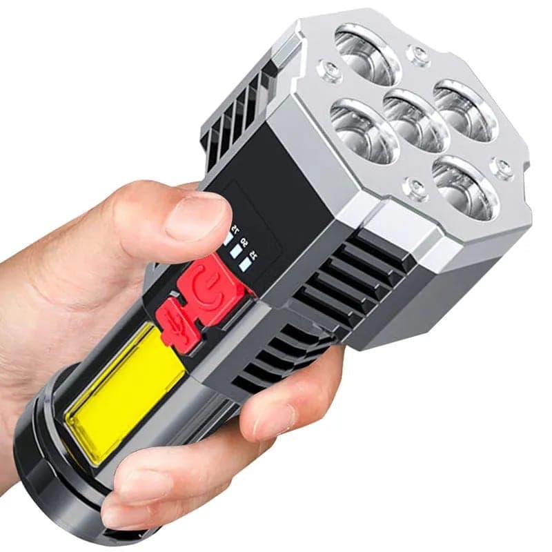 Lanterna tatica mais forte do mundo Led Potente 1500m 4 Recarregável Usb Portátil Ultra Brilhante Com Uso Externo De Lon