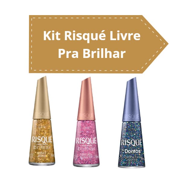 KIT RISQUÉ LIVRE PRA BRILHAR (3 ESMALTES)