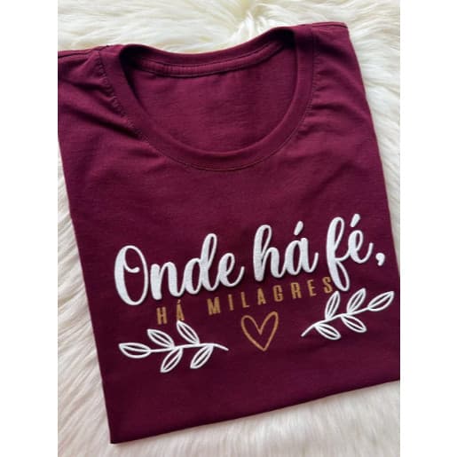 Camiseta Feminina Cristã Evangélica Algodão T Shirt Estampa Fé Gospel Conforto Casual Versátil Moda