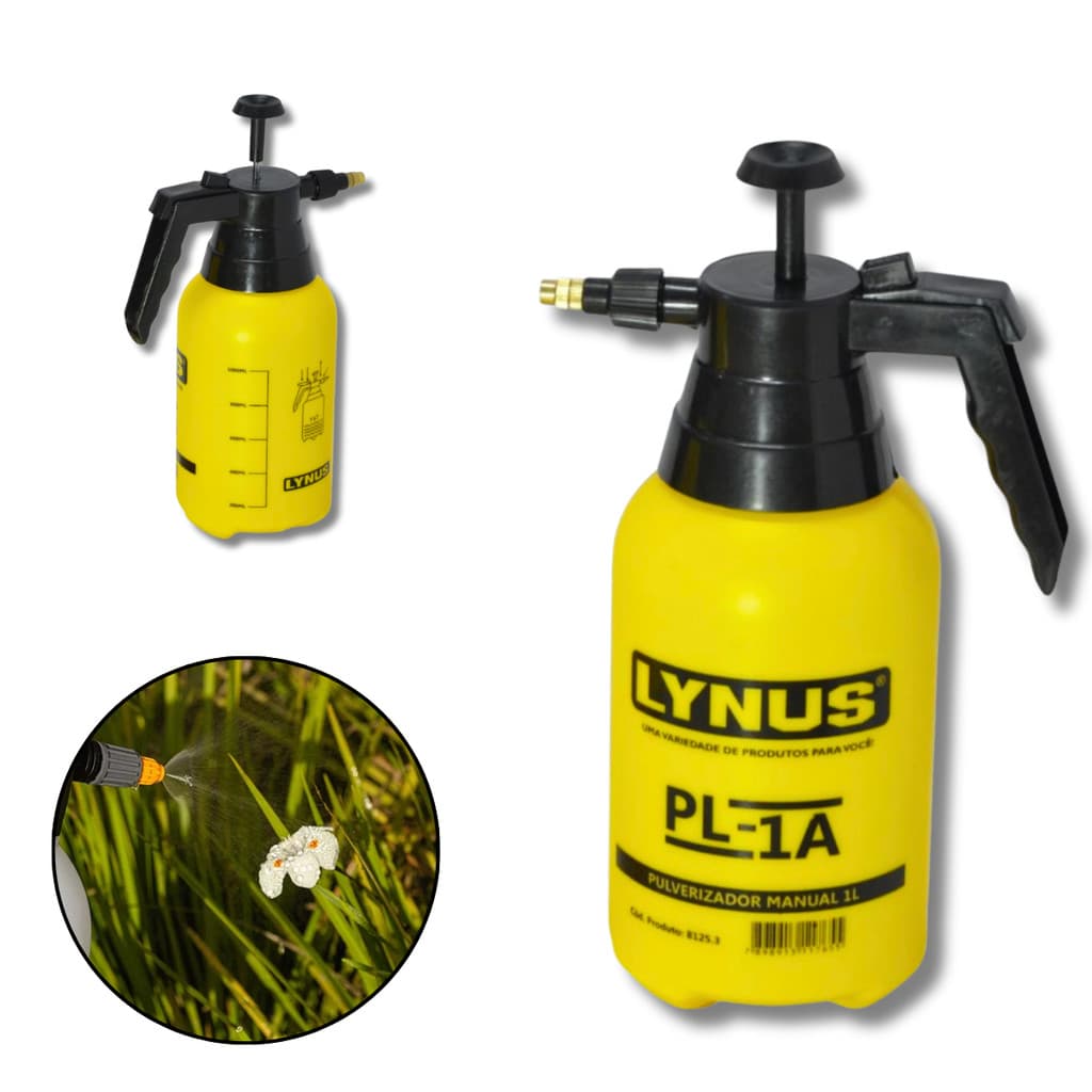 Pulverizador Manual Lynus 1 Litro – Hobby para Hortas, Jardins e Plantas