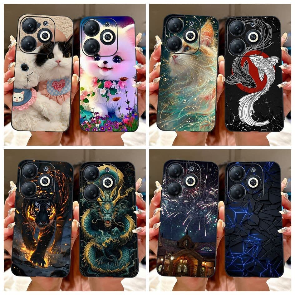 Capa Para Infinix Smart 8/Pro HD Plus Embalagem Legal Dragão Tigre De Telefone X6525B Pára-Choques