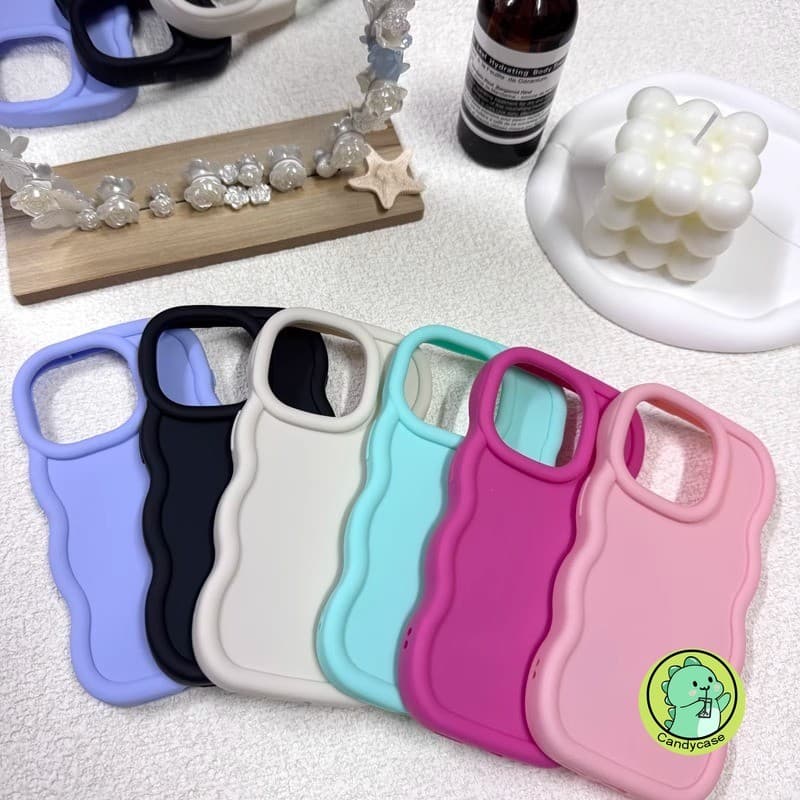Capa De Telefone Onda 3D Para Redmi Note 14 13 12 Pro Plus 12S + 5G 4G Traseira De Luxo Fofa Simples Macia À Prova De Ch
