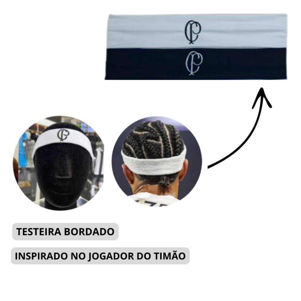 Kit 2 Testeira Faixa do Timão CP Memphis Depay - MR
