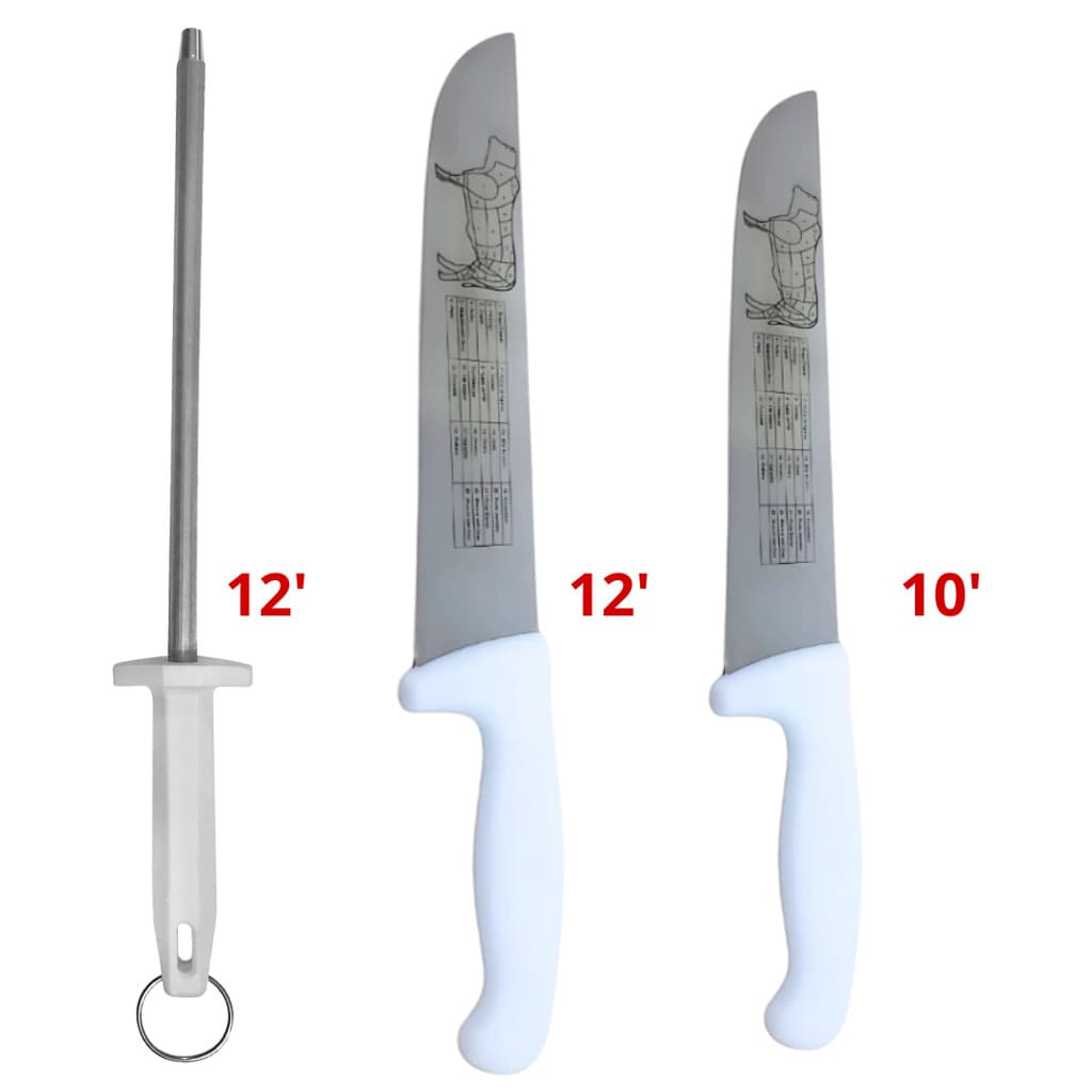 Amolador Chaira Faca Profissional Aço Inox  para Cozinha Açougue Churrascaria Carne