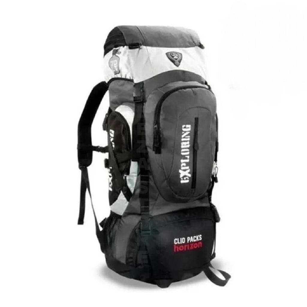 Mochila Camping Impermeável Reforçada Clio Trilha 55 Litros Mc5389 Cinza