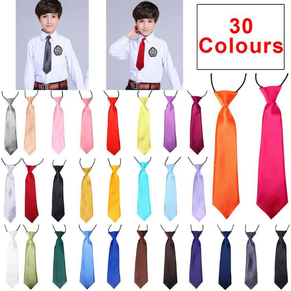 Gravata Uniforme Escolar Acessórios Infantis Cor Sólida Elástica Simples Off Campus
