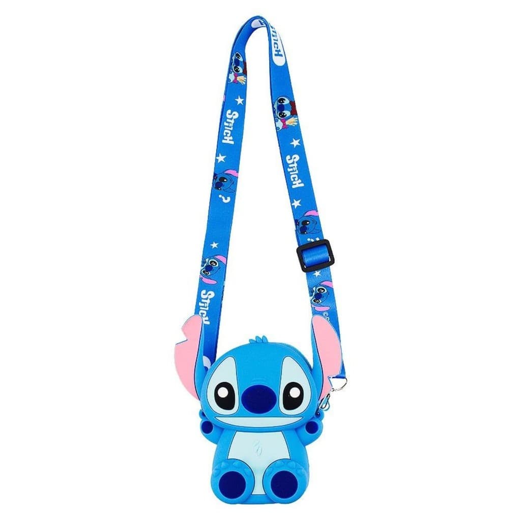 Mini Bolsa Tiracolo Stitch Silicone 15x13cm - Disney