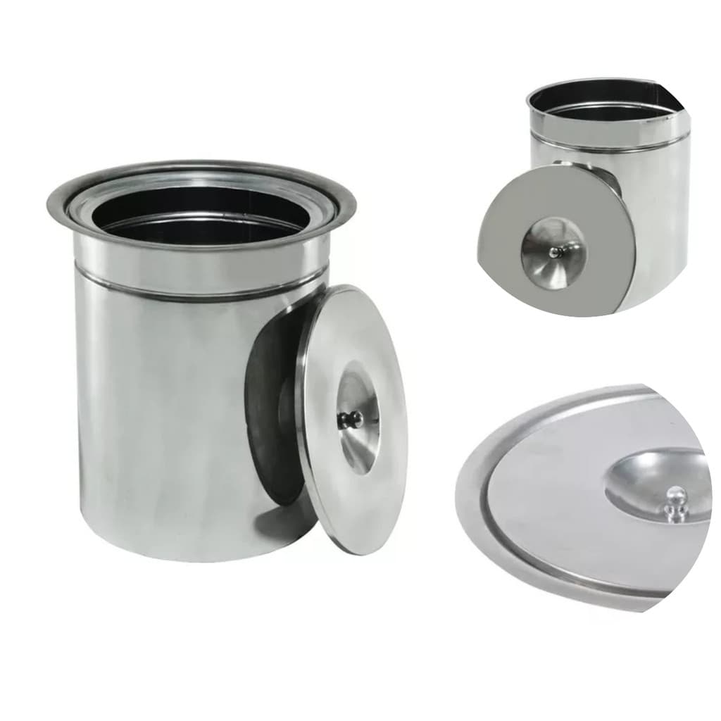 Lixeira de Embutir Inox para pia gourmet - 3 Litros 5 Litros 8 Litros