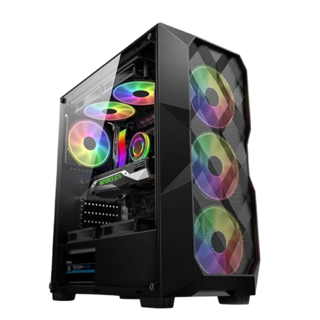 Gabinete Gamer GB1710 com 3 Cooler Fan LED RGB – Hayom
