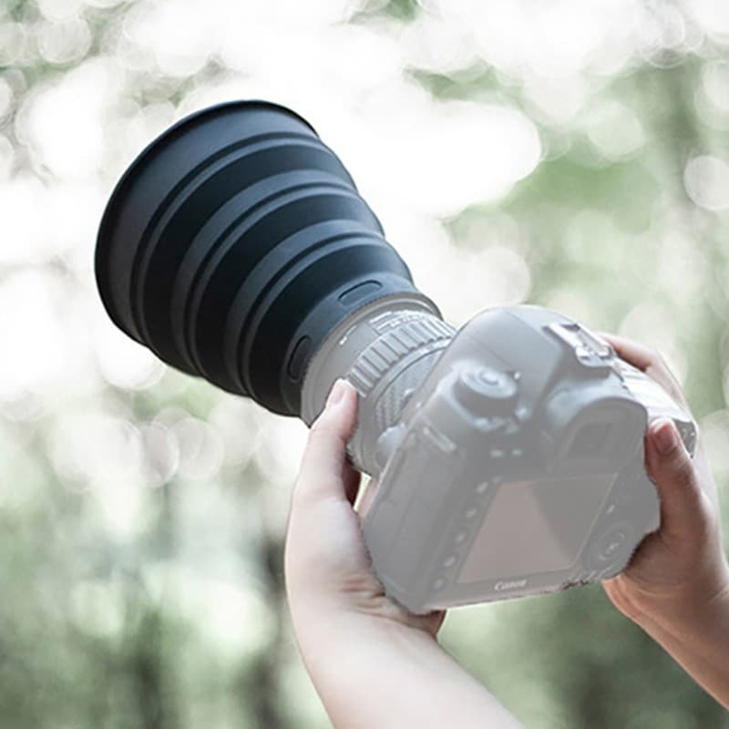 UTAKEE Capa De Lente De Silicone Antirreflexo Para Câmeras De 53-72mm 72-112mm , Guarda-Sol Fotografia Através Da Vidro