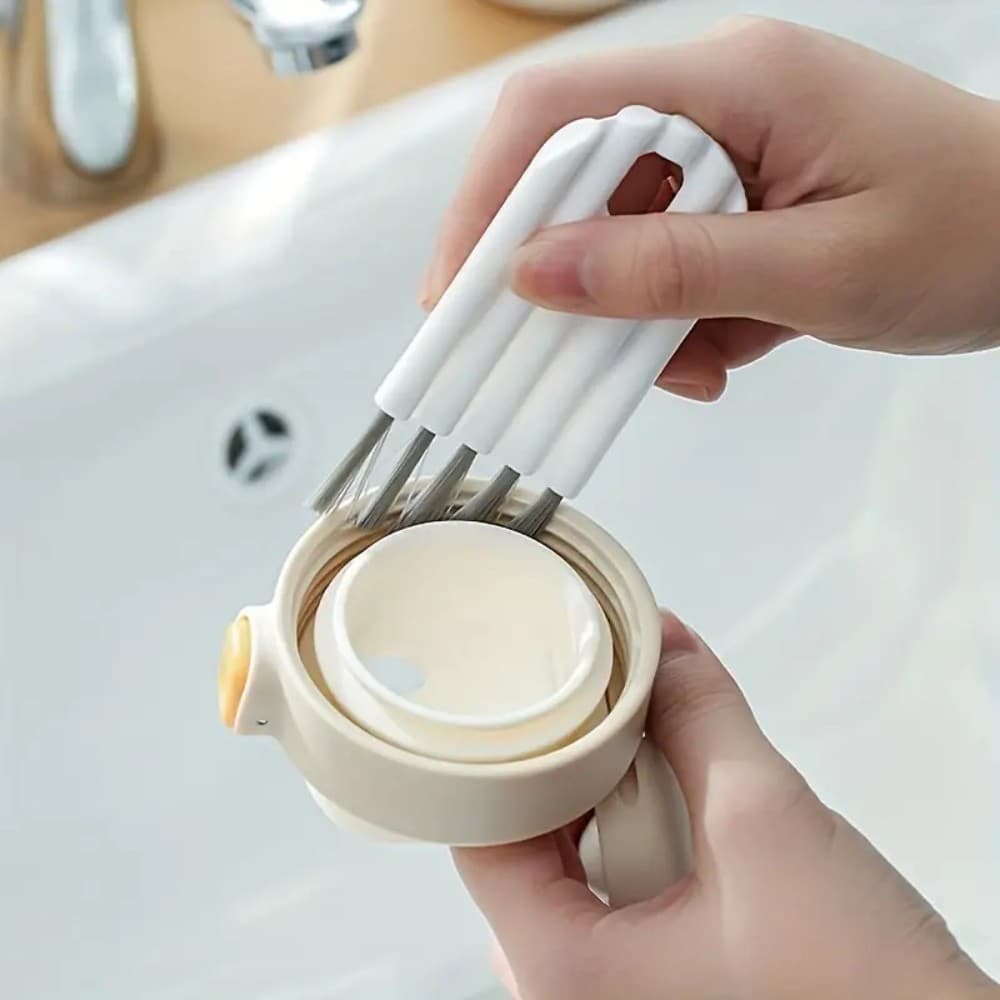 Escova De Limpeza De Tampa De Copo/Abertura De Isolamento Ranhuras Silicone Para Boca Garrafa De Leite Portátil Multifun