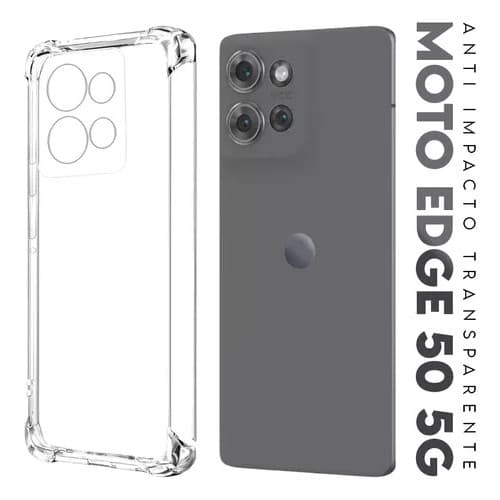 Capa Case Silicone TPU Para Motorola Moto Edge 50 5G Transparente