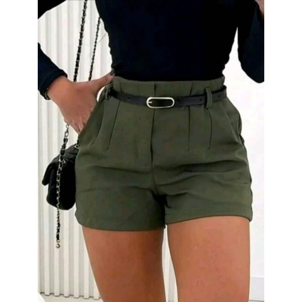Short za Alfaiataria Feminino Com Cinto