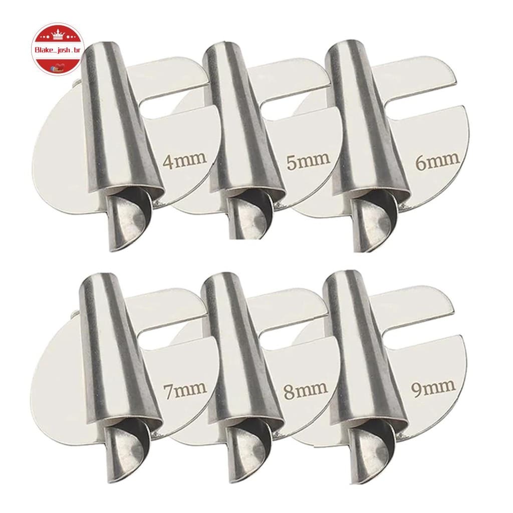 6 Peças Calcador De Máquina De Costura Pé De Hemmer 4-9mm Pressão De Bainha Laminada Larga