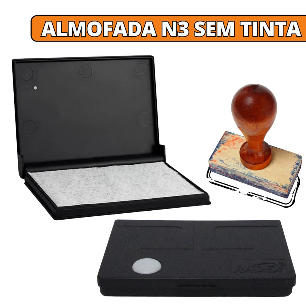 Almofada Carimbeira N3 Sem Tinta Para Carimbo De Madeira