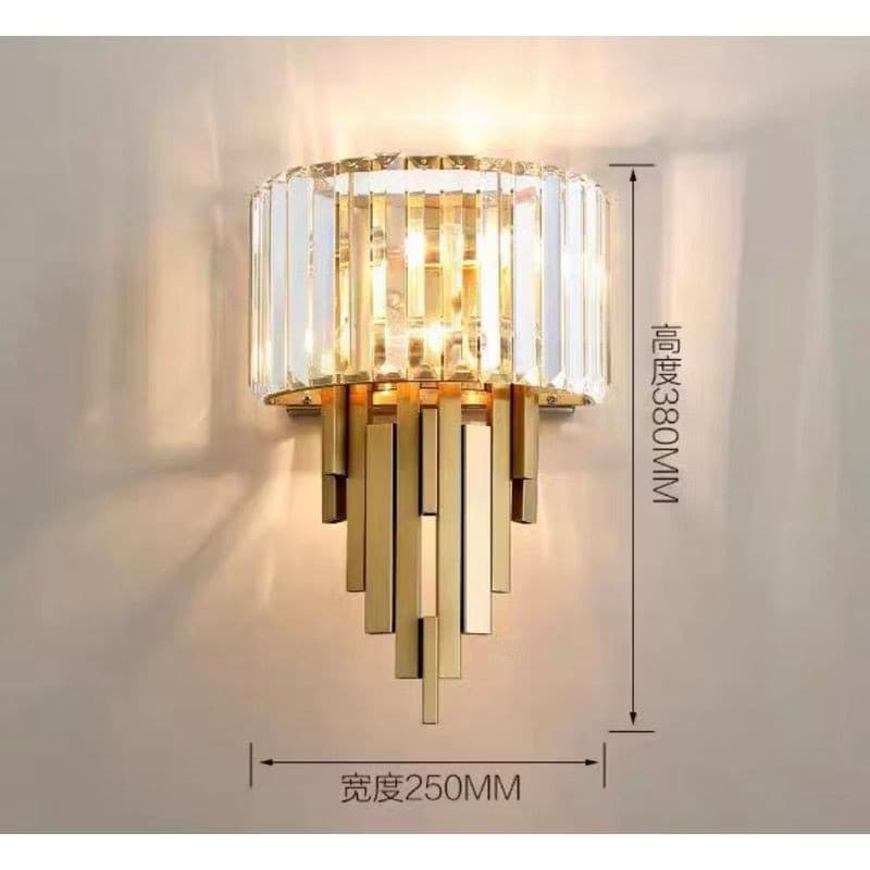 Arandela Cristal Dourado Luxo Sala Estar Quadro CD2021627