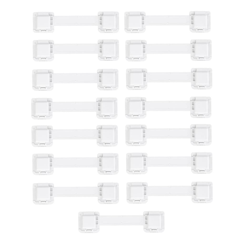 Kit 15 Trava Gaveta Armário Segurança Proteção Bebe Branco