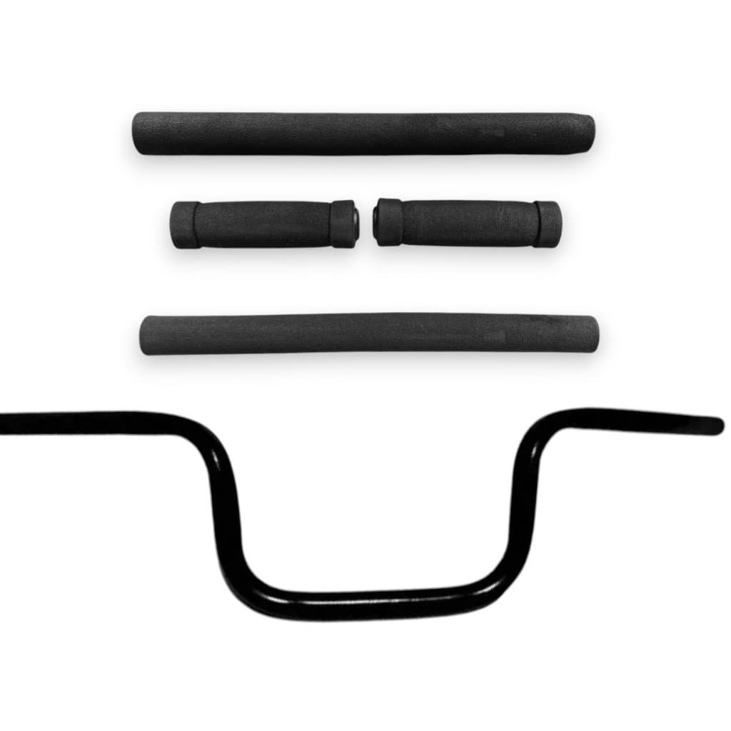 Guidão Bicicleta Tipo Cg Titan Preto + Punho Manopla Espuma jg 4 peças bike aro 20 24 26