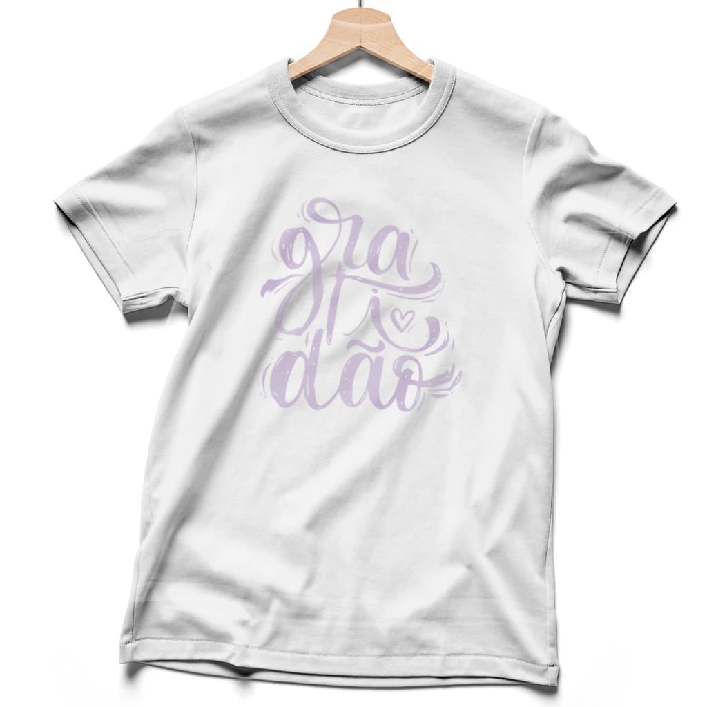 Camiseta Cristã Feminina - Gratidão