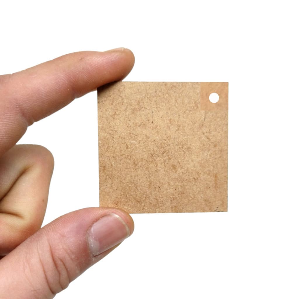 100 Bolacha de mdf quadrada Aplique quadrado 4cm MDF cru com furo