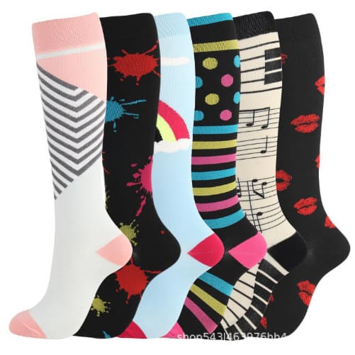 Cotton high-tube sports pressure socks unisex non-slip anti-friction casual socks
