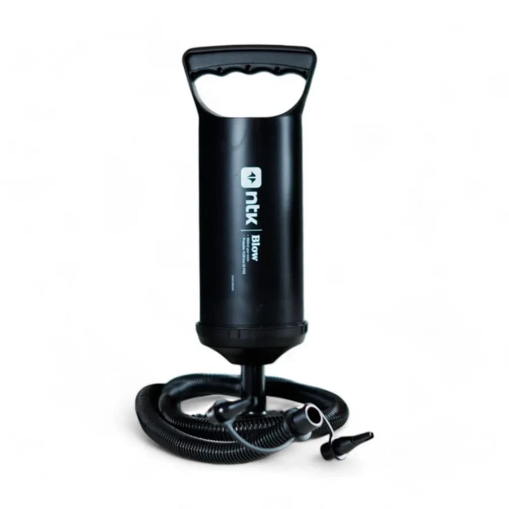 Inflador Pequeno Portátil  Bomba de Ar Manual Blow com 3 Tipos de Bicos Preto NTK