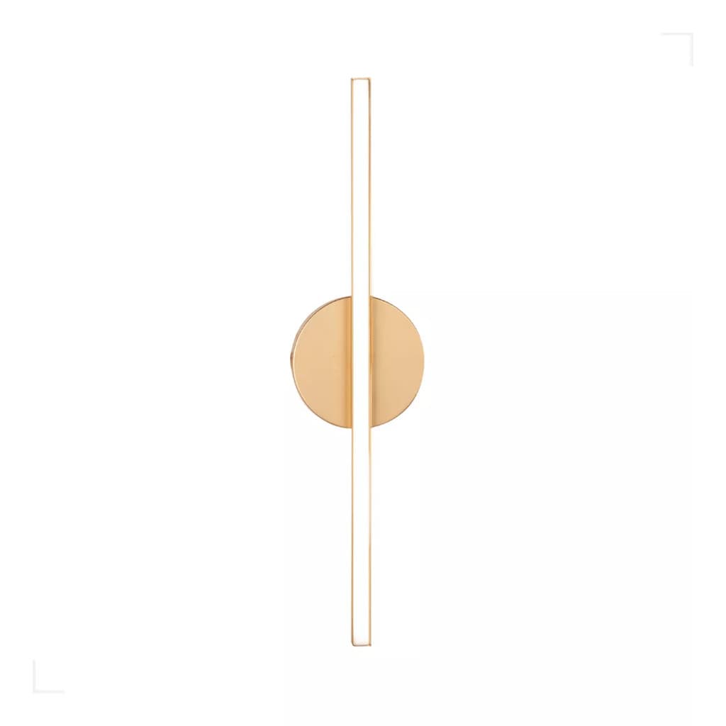 Arandela Linear Perfil Led 4000k 10w Alumínio Direta Moderna Dourado
