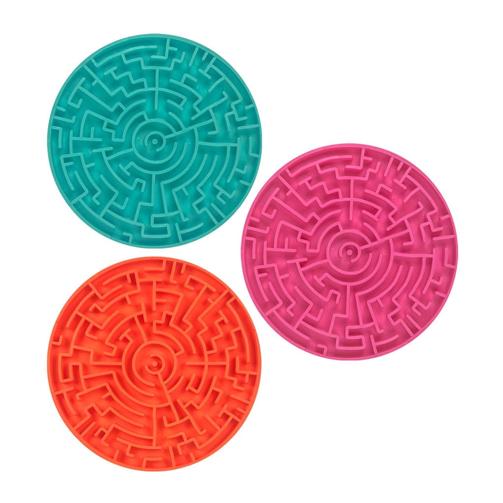 Tapete de Lamber Comedouro Ração Úmida Labirinto P Pet Games Petisco Cães Gatos Cachorro com Ventosa
