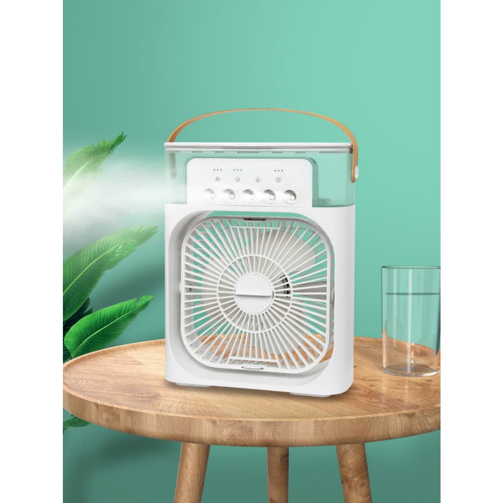 Novo mini ventilador elétrico de 5 orifícios refrigerado a água ar ultra silencioso
