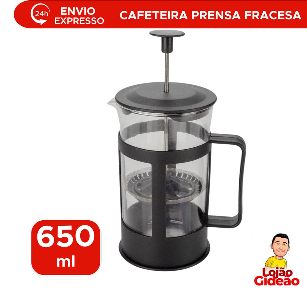 Cafeteira Manual Prensa Francesa 650ml FWB Chás E Leite Espumado