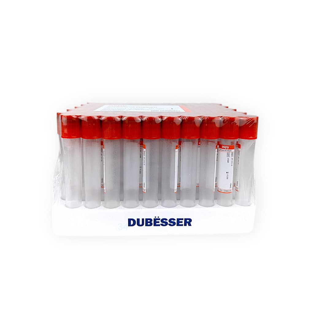 TUBO DE COLETA ATIVADOR DE COÁGULO 10mL 100UN/RACK laboratório análises clínicas pesquisa científica equipamento