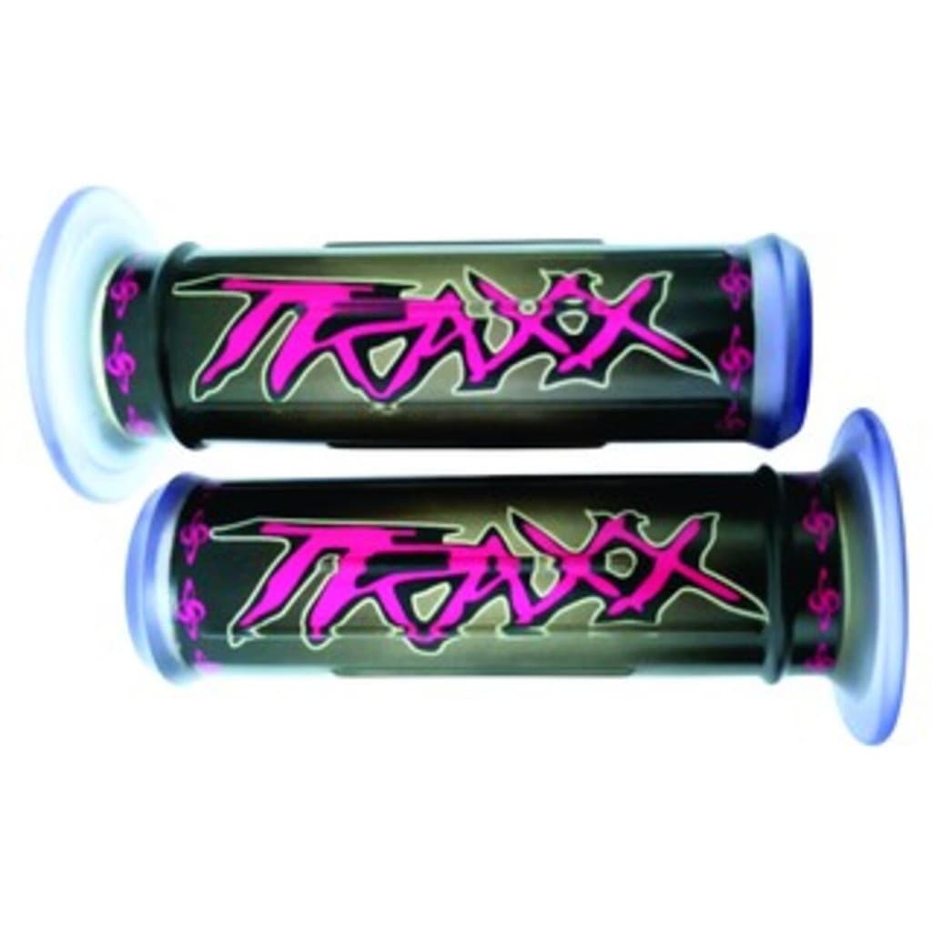 Manopla Punho Luva Para Moto Esportiva Custom Traxx Rosa Gel Gráfica Macia.