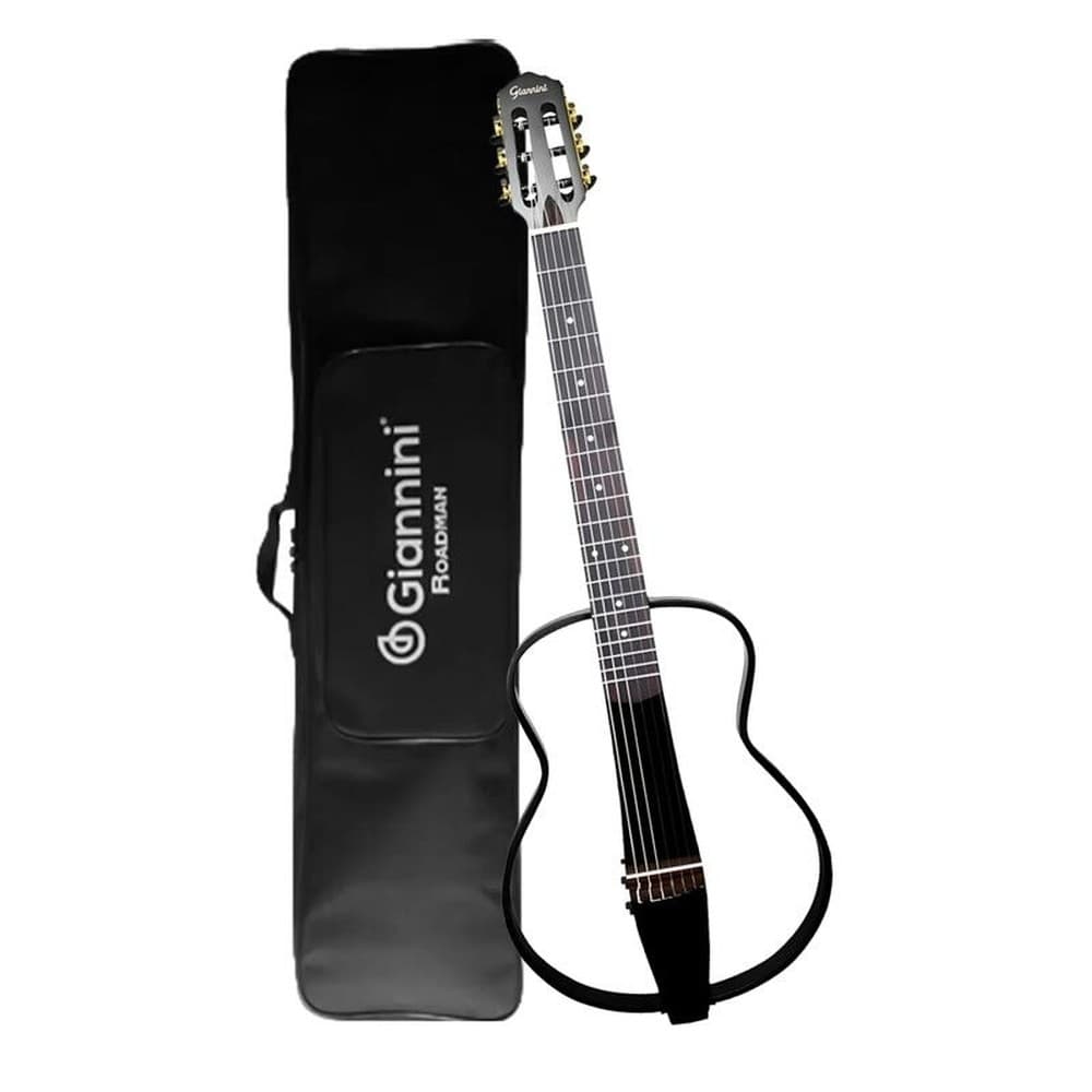 VIOLÃO GIANNINI GRMN ROADMAN ELÉTRICO PORTATIL NYLON PRETO C/ BAG