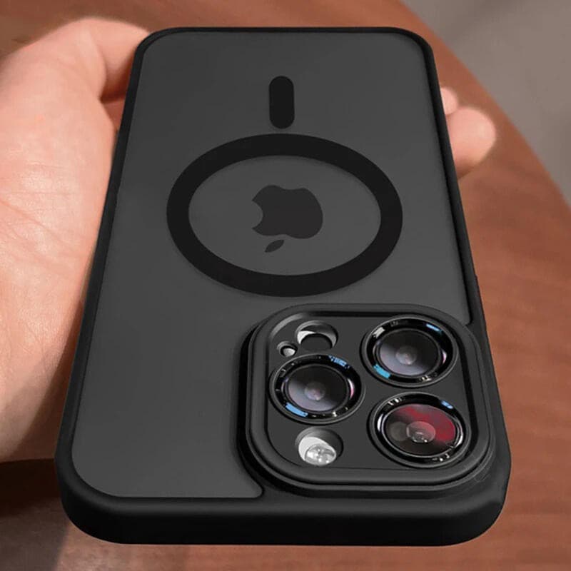 Armadura Translúcida À Prova De Choque Caso Para iPhone 16 15 14 13 12 11 Pro Max Plus Magsafe Carga Magnética Sem Fio C