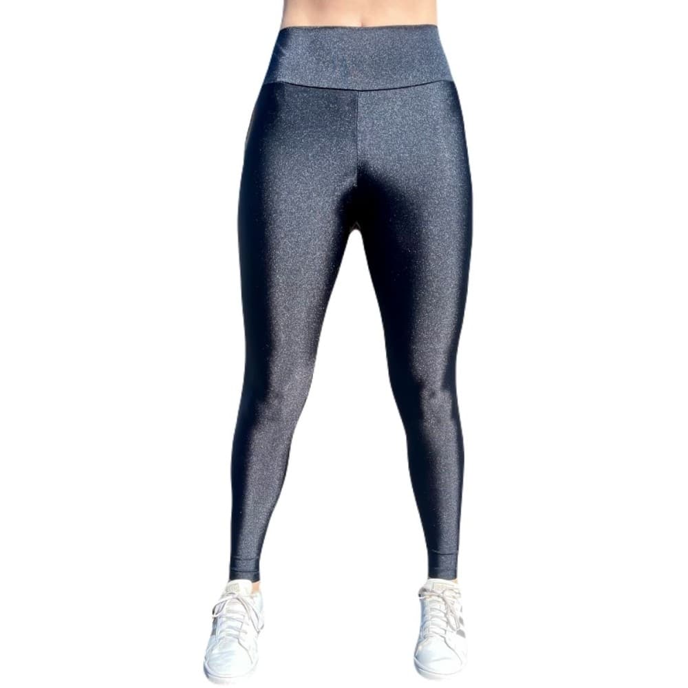 Calça Legging Feminina Cintura Média Calça Academia Musculação Cós Elástico Médio Fitness