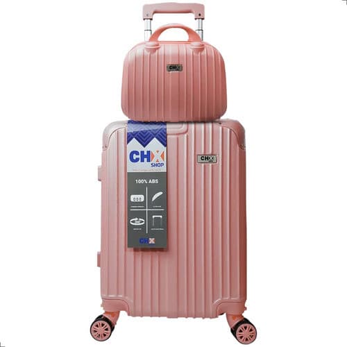 Kit Mala De Bordo Frasqueira Viagem Rodinhas 360° Abs Tam. P
