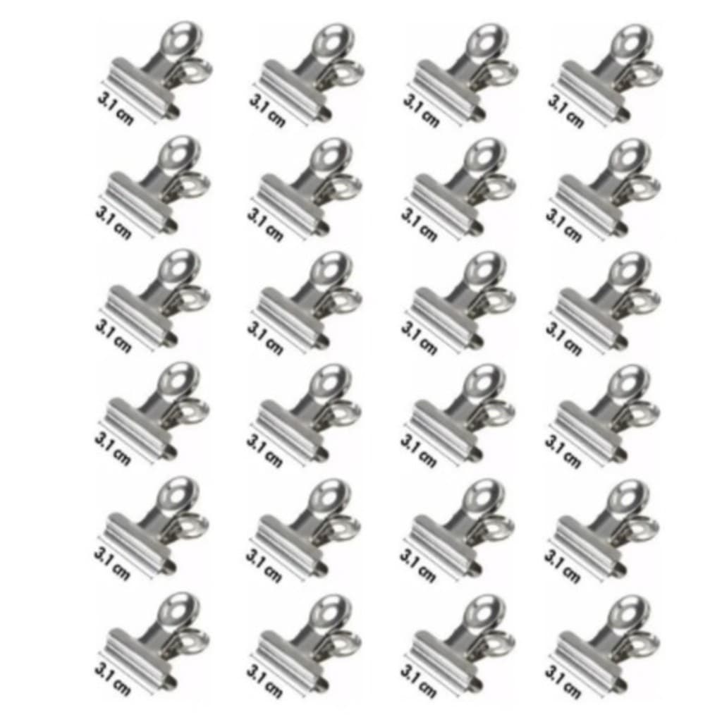 Kit 24 Presilhas 31mm Tamanho M Metal Para Unhas Curvatura bxtech