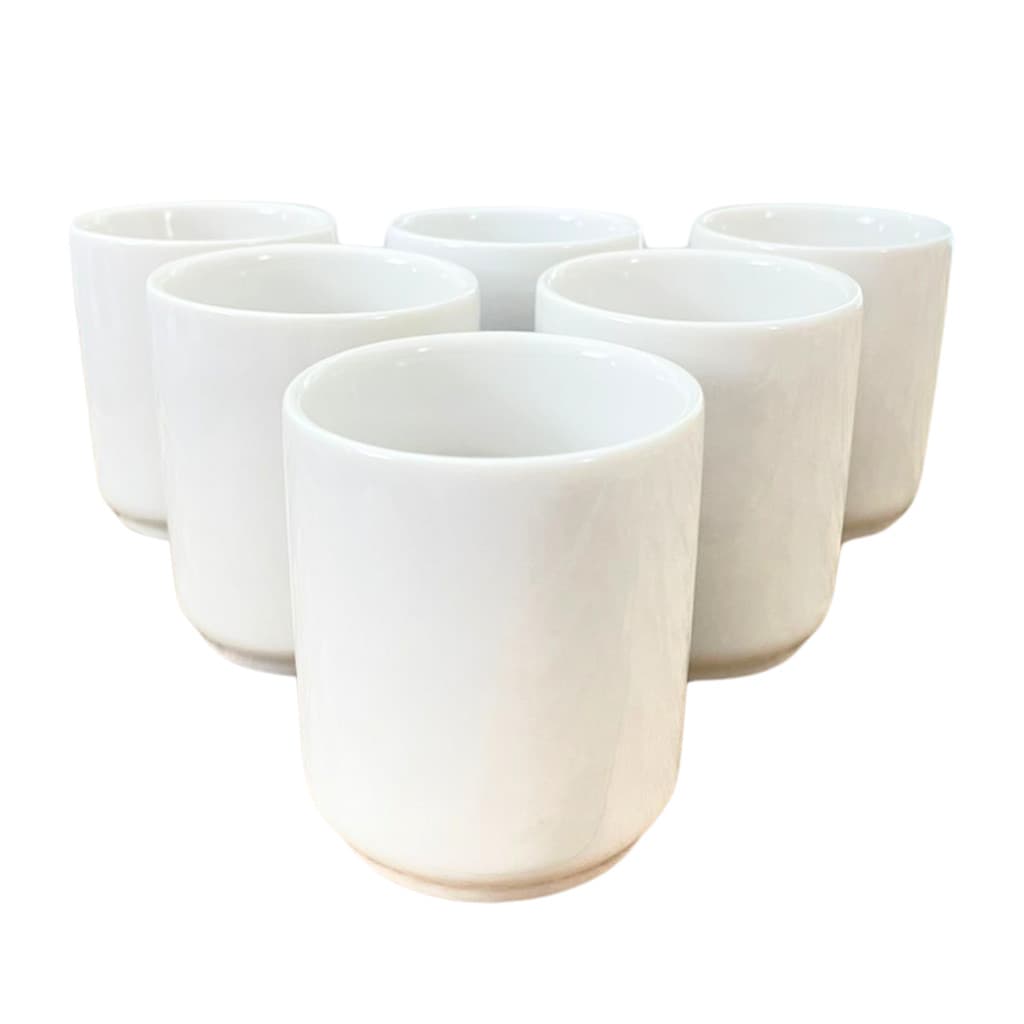 kit Jogo conjunto 4 copos 150ml - Porcelana branca
