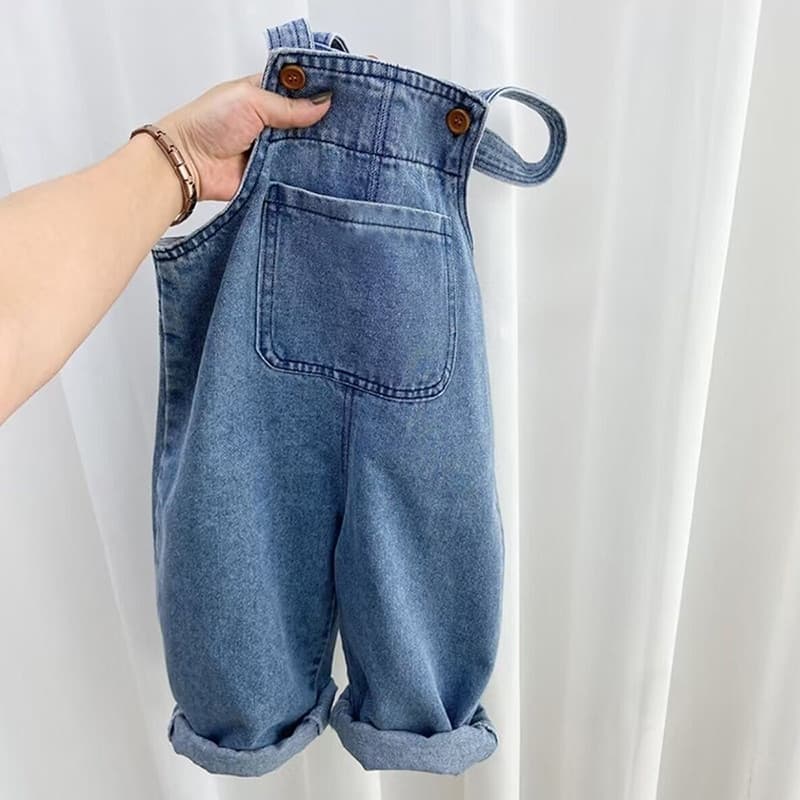 Macacão Jeans Azul Para Bebês E Meninos Meninas , Roupa De Trabalho Coreana