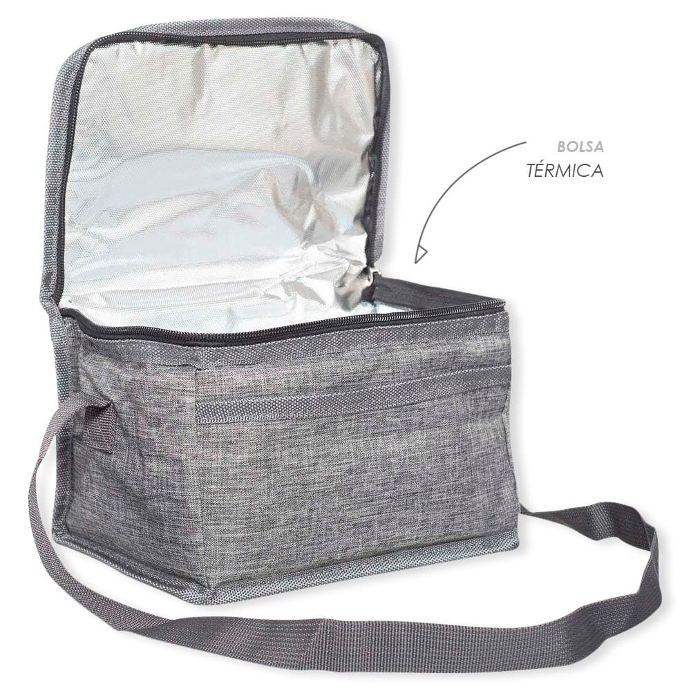 Bolsa Térmica Porta Marmita LANCHEIRA Lanche Bebida Térmica Para Alimentos Bebidas Forrada Cor Preto U