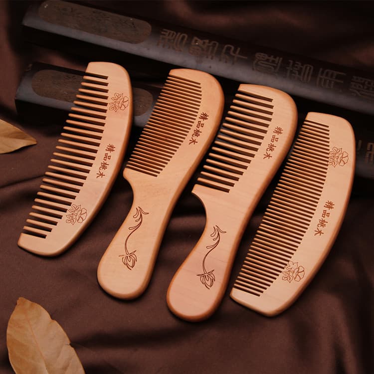 Pente De Madeira Para Cabelo Barba