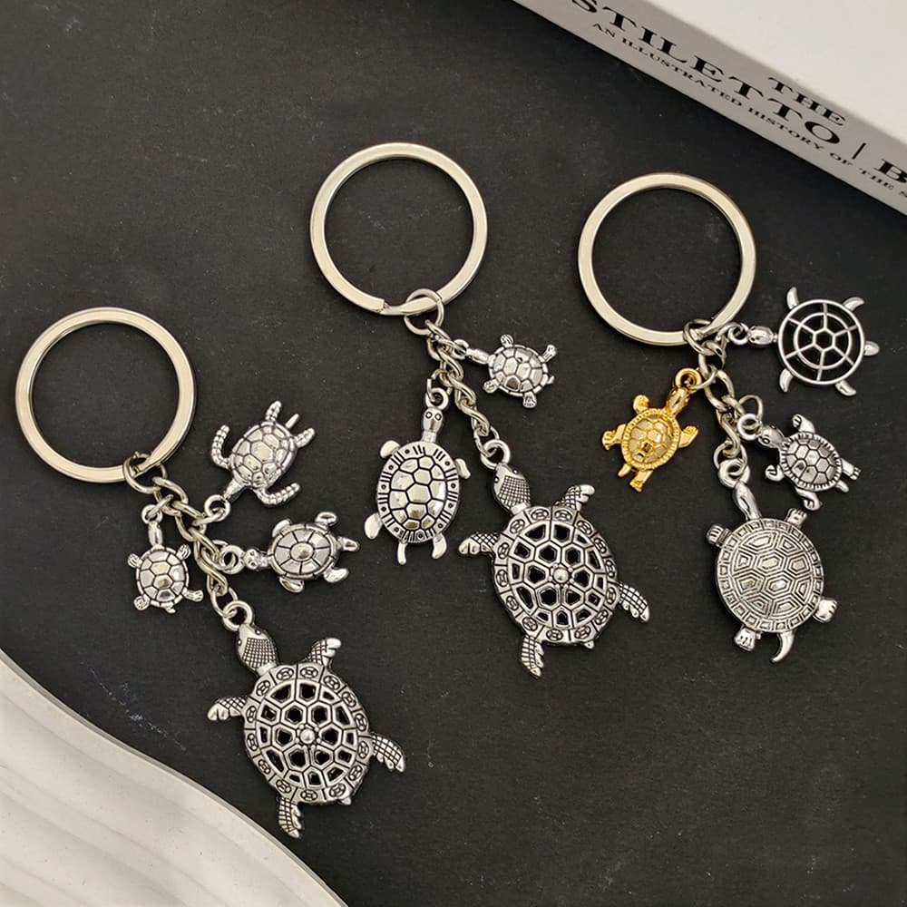 Moda Metal Tartaruga Chaveiros Criativo Animal Porta-Chaves Do Carro Acessórios Presentes Lembrança Jóias