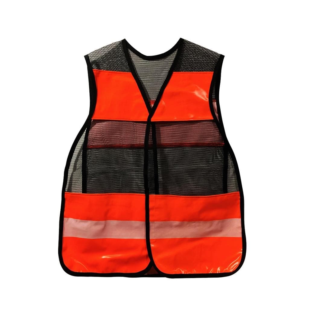 Colete De Proteção Refletivo Fosforescente Com Tela PVC Preta Sem Bolso / Blusão Sinalizador