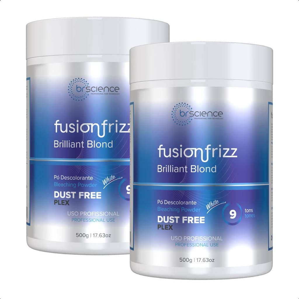 Kit 02 Pó Descolorante Brilliant Blond 9 Tons Brscience 500g