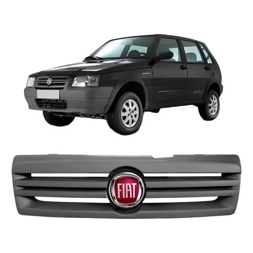 Grade Radiador + Emblema Fiat Uno 2009 2010 2011 2012 2013